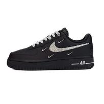 Nike Air Force 1 Night Legend Black Abrasion Resistant Low top Skateboard Shoes Women's Black HQ1180-001(Team935- ) 36
