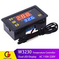 AC 110V 220V 12V 24V W3230 Dual LED Digital Thermostat Temperature Controller Regulator Indoor Homebrew Incubator Thermometer