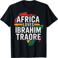 Africa loves Traore Burkina Faso- Ibrahim Traoré T-Shirt Mens Womens Tees Top XL