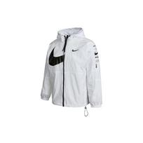 Nike Men's Swoosh Logo Printed Wind Proof Jacket White DJ8038-100 M