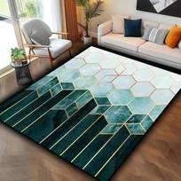 Abstract Green Rug Modern Wavy Carpet Minimalist Art Floor Mat Contemporary Living Room Living Room Home DecorHousewarming Gif 1p40x60x1cm