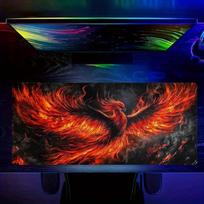 Flame Phoenix Design Mouse Pad Large Rubber Base Antislip PC Desk Accessories Mousepad for OfficeGamer Keyboard Mats Decor Mat 800x400x2mm
