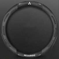 fsbm3 Carbon Fiber Pattern Car Steering Wheel Cover For Mitsubishi Outlander Pajero Asx Colt Lancer Evolution X L200 Triton RALLIART 1pc