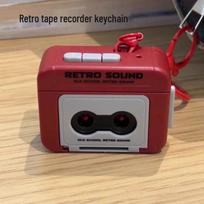 Retro Cassette Player Pendant Keychain - Mini Music Player