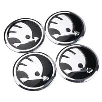 4 vnt. 56 mm automobilio ratų centriniai dangteliai Apsauginis nuo dulkių lipdukas Skoda Kodiaq Fabia Kamiq Karoq Rapid Kami Scala Octavia 3 A5 A7