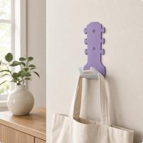 Gitara pakabinamas laikiklis su silikoniniu paminkštinimu, ukulele galvos formos, tvirtinamas prie sienos, muzikos kambariui mėlyna