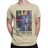 Fernando Alonso The Eras T-Shirts for Men Fashion 100% Cotton Tee Shirt Crewneck Short Sleeve T Shirt Plus Size Tops XL chaki