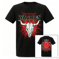 Wacken Open Air 2026 Marškinėliai Dvišalis Jaučio Kaukolės Spaudinys Sunkiojo Metalo Festivalio Marškinėliai Unisex Laisvalaikio Medvilninis Trumpomis Rankovėmis Viršus 2XL