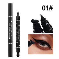 Double-headed star seal eyeliner waterproof non-faint novice love plum blossom embellishment eye corner eye tail eyeliner 1#