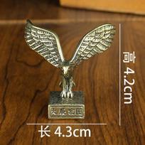 Pure brass solid grand plan seal eagle small ornament desktop home decoration, copper eagle seal