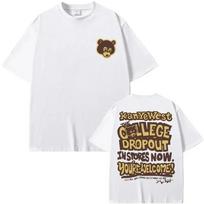 Geriausi garsūs Kanye West The College Dropout spaudos medvilniniai marškinėliai vyrams moterims dideli marškinėliai trumpomis rankovėmis 2024 vasaros marškinėliai S balta