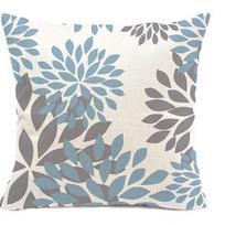 Blue and White Geometric Decorative Pillowcase Living Room Office Home Pillowcase Car Ornaments 16x16Inch