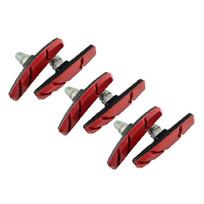 3 Pair Bicycles Brake Pad for Bike Rims Wheel Bike Brake Shoe Disc Brake Pad raudona