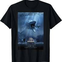 Jurassic World Mosasaurus Filmo Plakatas Grafinis Marškinėliai Marškinėliai XXXXXL smėlis