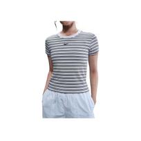 Nike Sportswear Chill Knit Fashion Comfortable Simple Short Sleeve Regular T-Shirt Women tops Black White HF9525-100 M