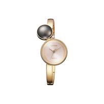 CITIZEN Rose Gold Tone Plated Light Powered Quartz Movement Stainless Steel Strap Watch EW5496-52W beige