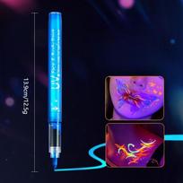 1/8Cs Student Children Creative Painting Fluorescent Marker Pen Colorful Luminous Pen Human Face Paint Pen blue