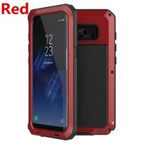 „Samsung Galaxy S24 S23 S22 S21 Ultra S10 S20 Plus Note 20 10 Luxury Armour Metal Heavy Duty Protection Case“ atsparus smūgiams dangtelis For S7 (With Glass) raudona