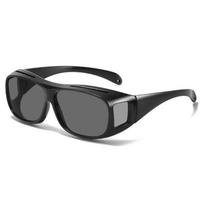 Men's Polarized Night Vision Cycling Goggles: Wind & Sand Proof Myopia Over-Glasses for Outdoor Sports.