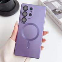 For Magsafe Wireless Charger Phone Case For Samsung S25 Ultra S24 Plus S23 FE S22 S21 S20 FE S26 Matte Soft TPU Shockproof Cover Galaxy S23 Ultra