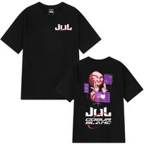 Raperio Jul Merch Marškinėliai Vyrams Moterims Drabužiai Mada Hip Hop Y2K Marškinėliai Vasariniai Laisvalaikio Medvilniniai Trumpomis Rankovėmis Oversized Apvalia Kaklo Marškinėliai XXL juoda