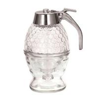 Honey Jar Detachable with Press Valve Sealing Lid Dispenser One Hand Operation Leak Proof Oil Vinegar Storage Bottle for Syrup Maple Honey