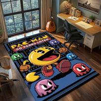 Classic Pac-Man Arcade Retro Pixel Game Rug Carpet Large Area Rug Non Slip Washable Floor Mat Gamer Room Bedroom Home Decor 60x90cm
