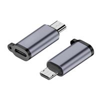 Usb-C to Mini USB MicroUSB Adapter Micro USB to TypeC Mini USB Converter Connector Support Charge Data Sync 480Mbps 18W