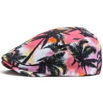 Vacation Style Men Women Beret Summer Fashion Print Cotton Soft Top Beach Visor Hat Casual Painter Berets Unisex Adjustable raudona