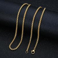 3 0mm Thickness 60cm Length Box Chain Necklace Durable Metal Link Chain with Lobster Clasp Suitable for Pendant Jewelry Making and Daily Wear One Size auksas