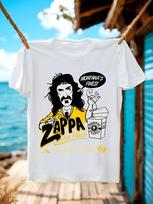 Frank Zappa Vintage Graphic T-shirt for Men - Oversized Black Cotton Tee with Retro Music Art S