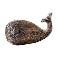 Rustic Resin Whale Statue Sculpture Nautical Farmhouse Ocean Coastal Whale Tabletop Sea Animal Small