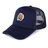 Virgin Mary Our Lady of Guadalupe Printed Snapback Cap Adjustable Sun Hat Curved Brim Non Stretch Sports Hat for Street Wear