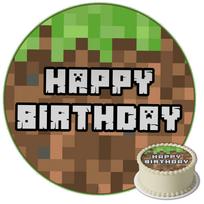 Minecraft torto papuošimas 20 cm - Veganiškas, be glitimo, apvalus, išpjautas