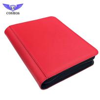 Large 4-Pocket PU Card Album for TCG: Pokemon, Magic, and More - Durable Hard Card Holder with Star Design.
