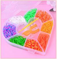 Rainbow Heart Loom Bands: 1000 Colorful Rubber Bands for Kids' DIY Bracelet Weaving