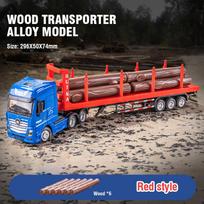 Huina Alloy Container Truck Model Toy Car 30Cm Large 1/50 Metal Diecast Pull Back Transport Trucks Collection Car for Boys Gifts