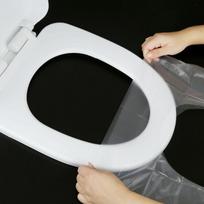50 vnt. vienkartinis kelioninis saugaus plastikinis tualeto sėdynės užvalkalas Kilimėlis pagalvėlė gray