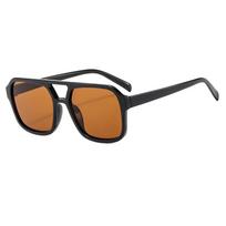 Oversized Pilot Sunglasses Woman Double Bridge Beach Black Shades Glasses Man Yellow Driving Eyewear UV400 Travel Accessories