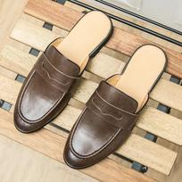 Suede Designer Slippers Men Summer Shoes Men Comfortable Walking Footwear Platform Half Drag Slipper Mens Casual Shoes Female 38