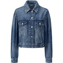 GIOVANNI VALENTINO Women's Long Sleeve Loose Fit Denim Jacket L
