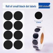 Spalvoti apvalūs lipdukų taškeliai - Rašomi tušti etiketės su skaičiais black