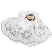 Pet Wedding Veil Dog Flower Headdress Diamond Bow Veil Clip Pet Dog Accessory