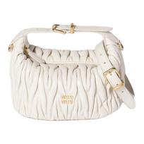 Miu Miu Matelassé Logo Lambskin Tote Bag Women handbags White 5NE026_AFPP_F0009 Basic Set (Bag+Dust Bag)