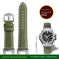 Retro matte Cowhide Watch Band For Casio G-Shock GST-210 GST-W300 GST-400G GST-B100 S100D/S110D/W110 Men leather strap Bracelet Specialized size