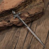 Retro Viking Wave Sword Hairpin Unisex Rose Crown Sun Moon Sword Hair Stick Unique Hair Accessories Norwegian Style Party Gift