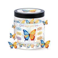 Positive Butterfly Affirmation Jar with 60 Bible Verses Card Religious Christian Inspirational Gift For Butterfly Lover 1