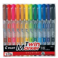 Pilot Twin Marker Fine and Extra Fine Set MEF-144EU-12C Point, 12-Color