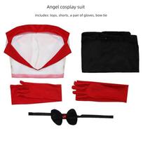 Hell Inn Cosplay Costume, Hell Inn Villain Cosplay Outfit, Halloween Blitzo Performance Costume Hell Inn Angel S