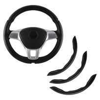 3Pcs Car Carbon Fiber Anti-Skid Steering Wheel Cover Non-Slip Auto Wheel Booster Cover Car Interior Accessories juoda